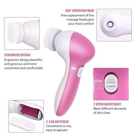5 in 1 Portable Electric Facial Cleaner